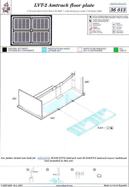 Eduard Ätzteile - LVT-2 Amtrack: floor plate