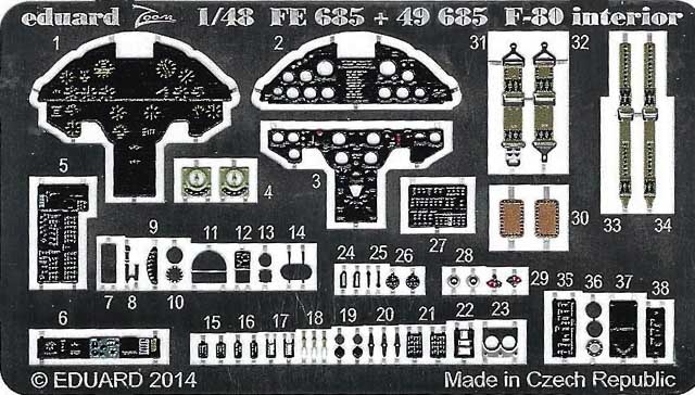 Eduard Ätzteile - F-80 interior S.A.