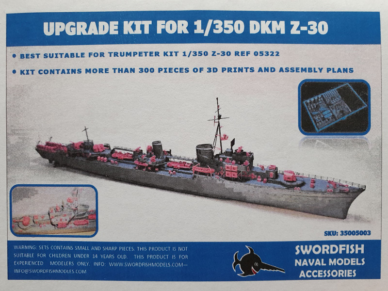 Swordfish Models  - Upgrade Kit for 1/350 DKM Z-30
