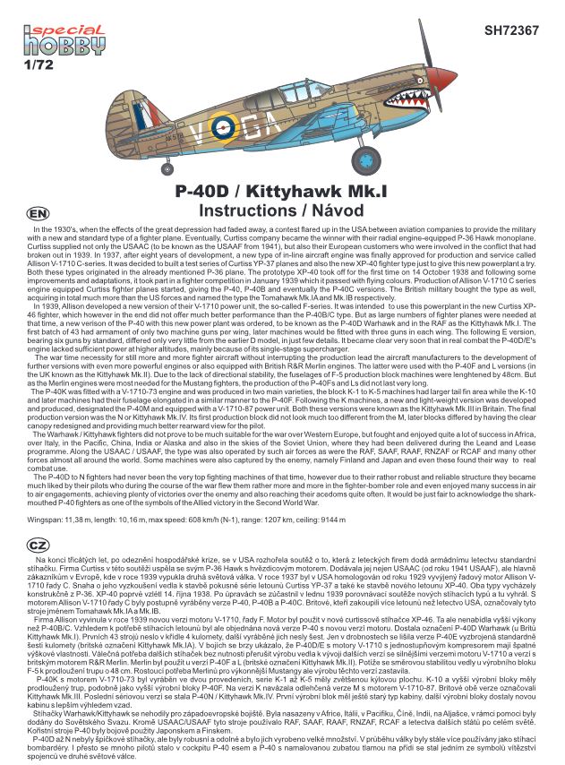 P-40D Warhwak / Kittyhawk Mk.I "Four Guns"