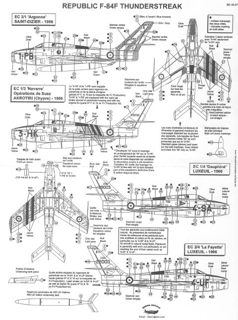 Berna Decals - Republic F-84F Thunderstreak