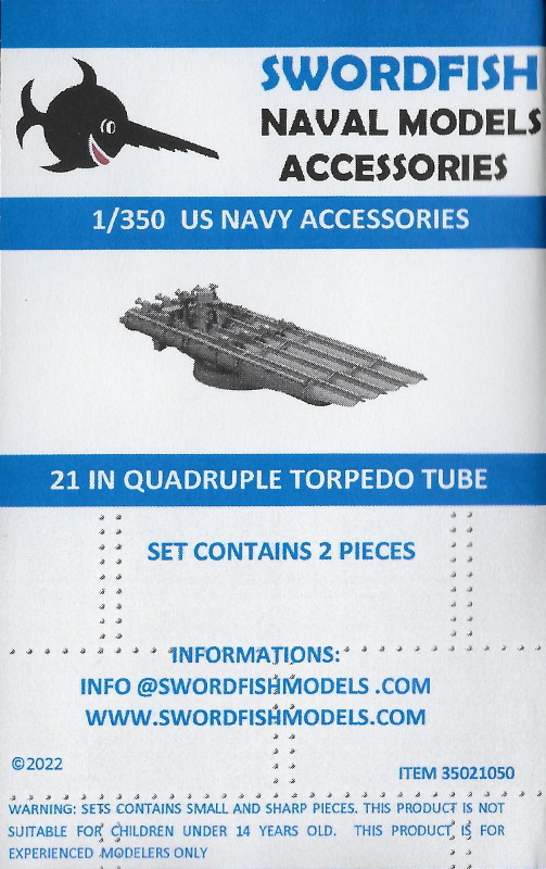 Swordfish Models  - 21 inch Quadruple Torpedo Tube