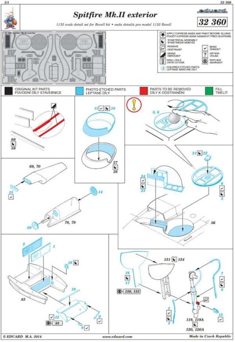 Eduard Ätzteile - Spitfire Mk.II exterior