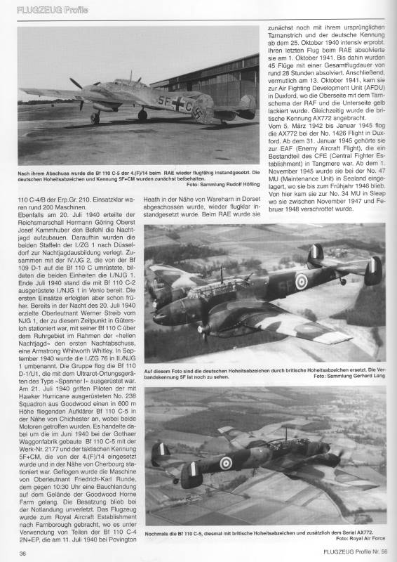  - Messschmitt Bf 110 A bis C