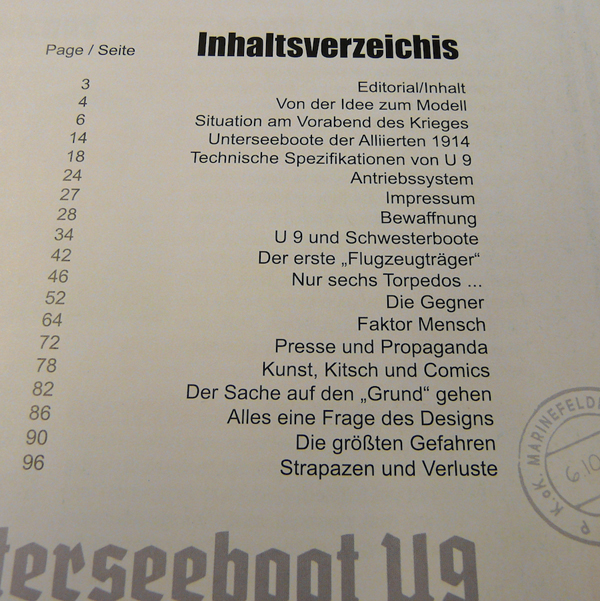  - S.M. U 9  The Kaiser‘s famous U-Boat (bi-lingual)