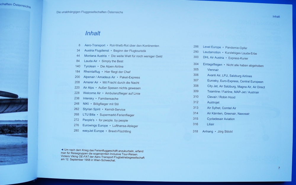  - Die Flugzeuge d. unabhängigen Fluggesellschaften Österreichs