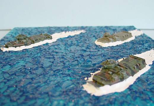 Darstellung von Wasser bei kleinen Modellen