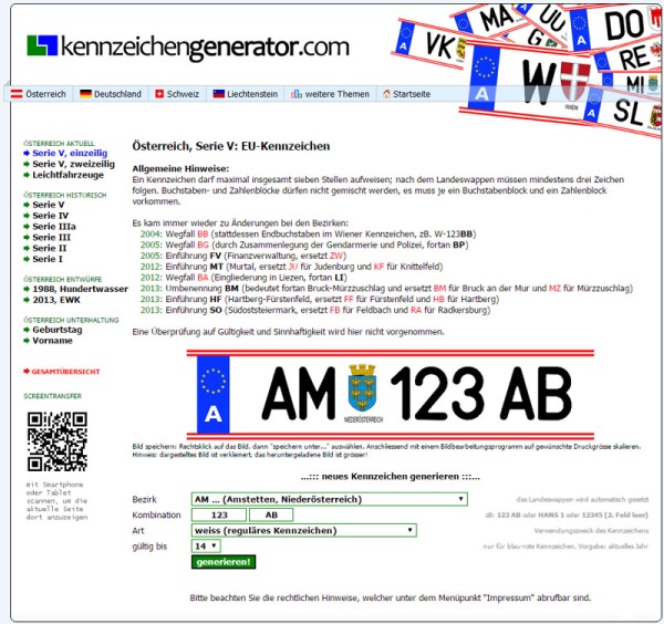 Originalgetreue KFZ-Kennzeichen