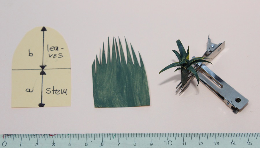 Pflanzen aus Papier fürs Diorama